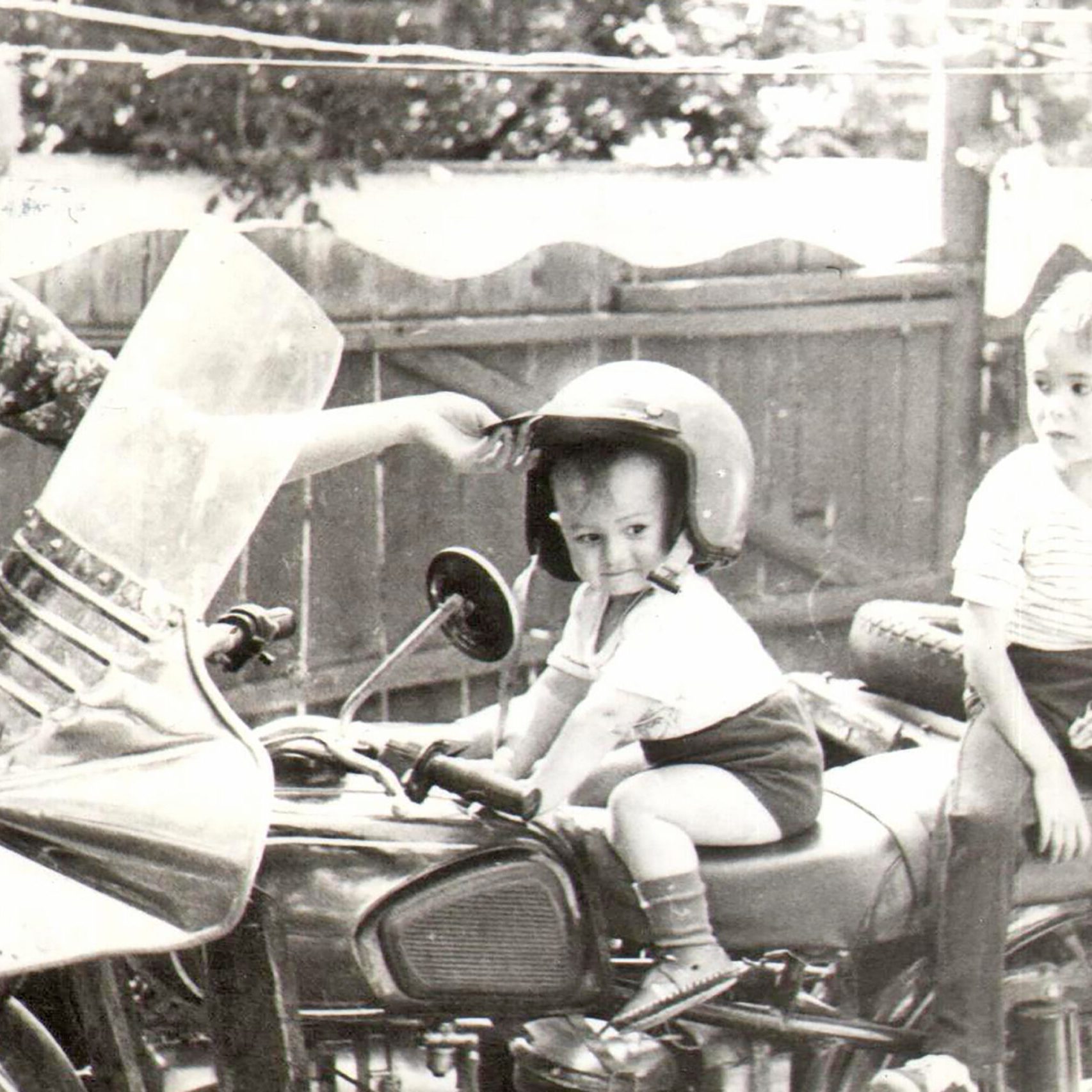 Old family photo in black and white, child and childhood Old family photo in black and white, child and childhood